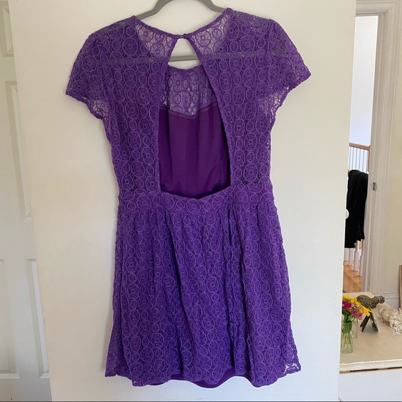 Purple Lace Babydoll Dress from Urban Outfitters - Picture 2 of 5